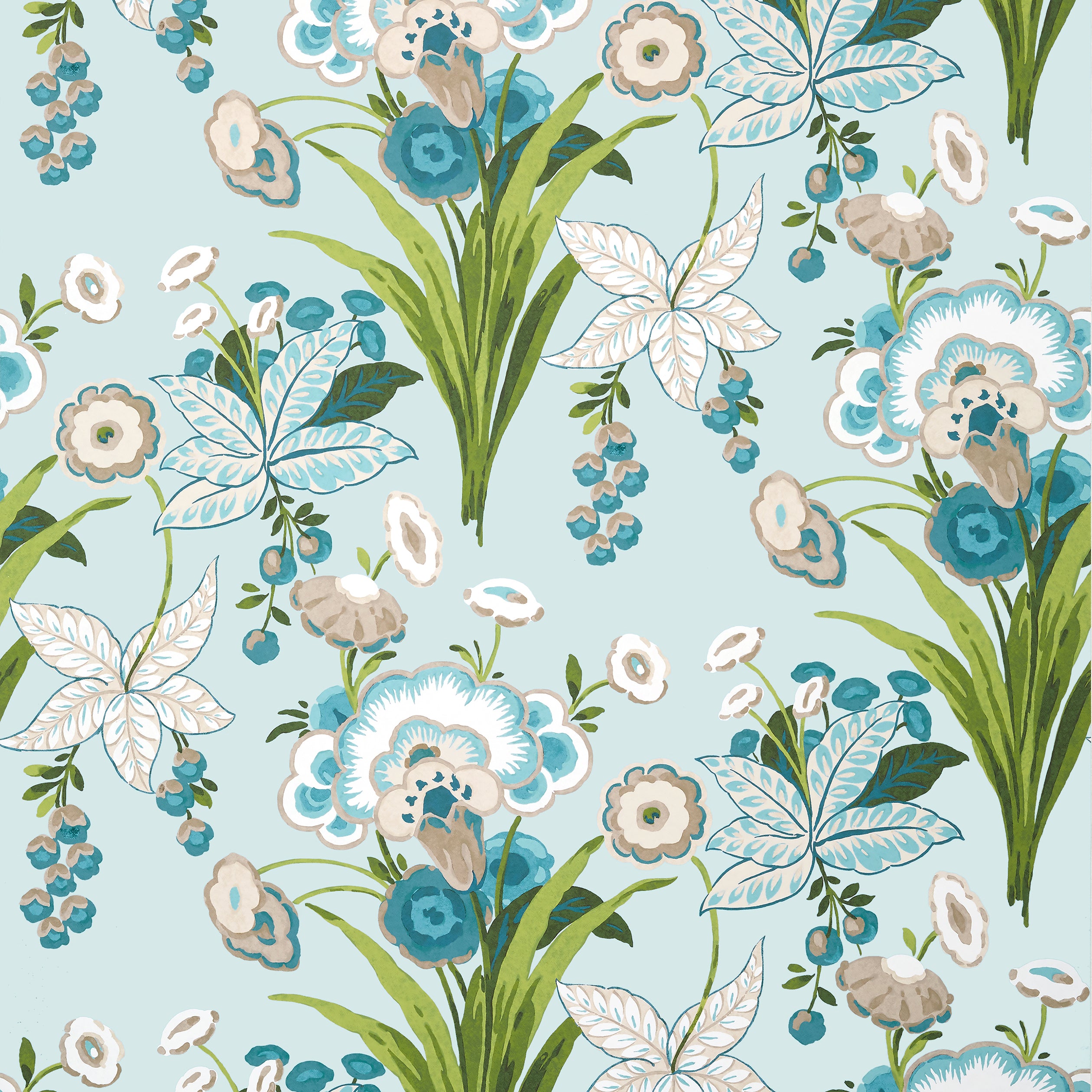 Thibaut Pasadena Behang T20855 - Spa Blue