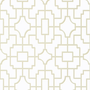 Thibaut Fretwork Behang T20870 - Beige