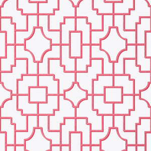 Thibaut Fretwork Behang T20872 - Pink