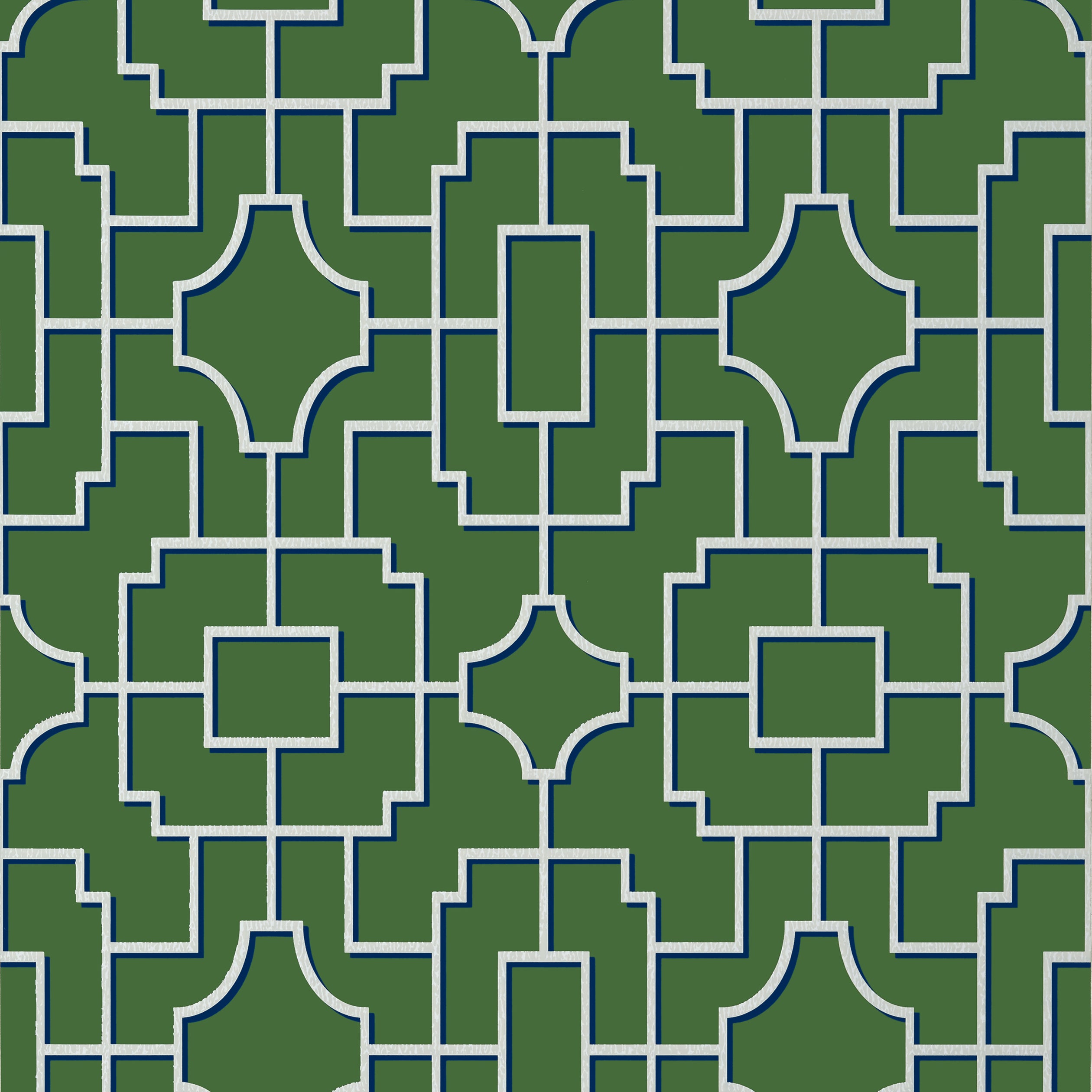 Thibaut Fretwork Behang T20874 - Emerald