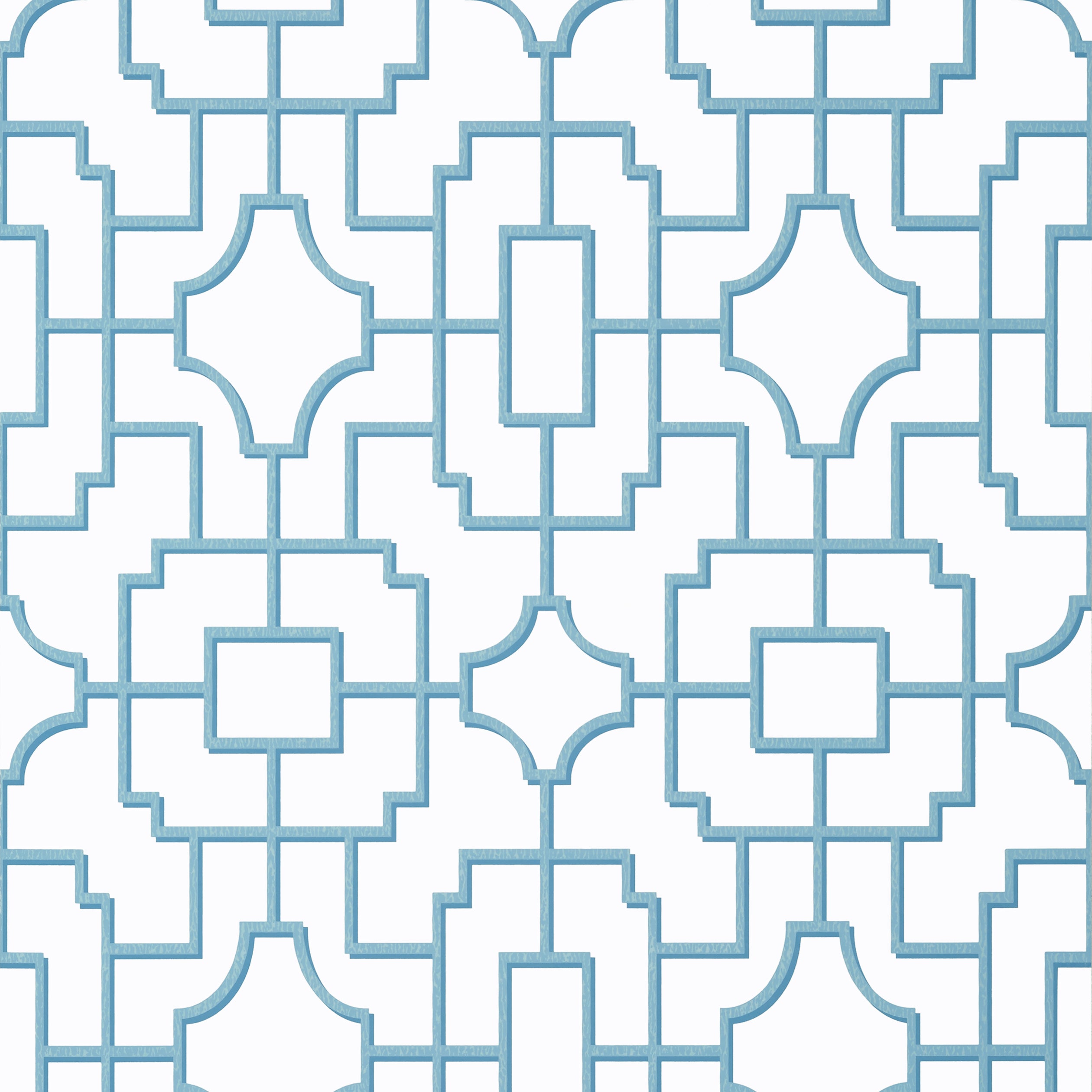 Thibaut Fretwork Behang T20875 - Light Blue