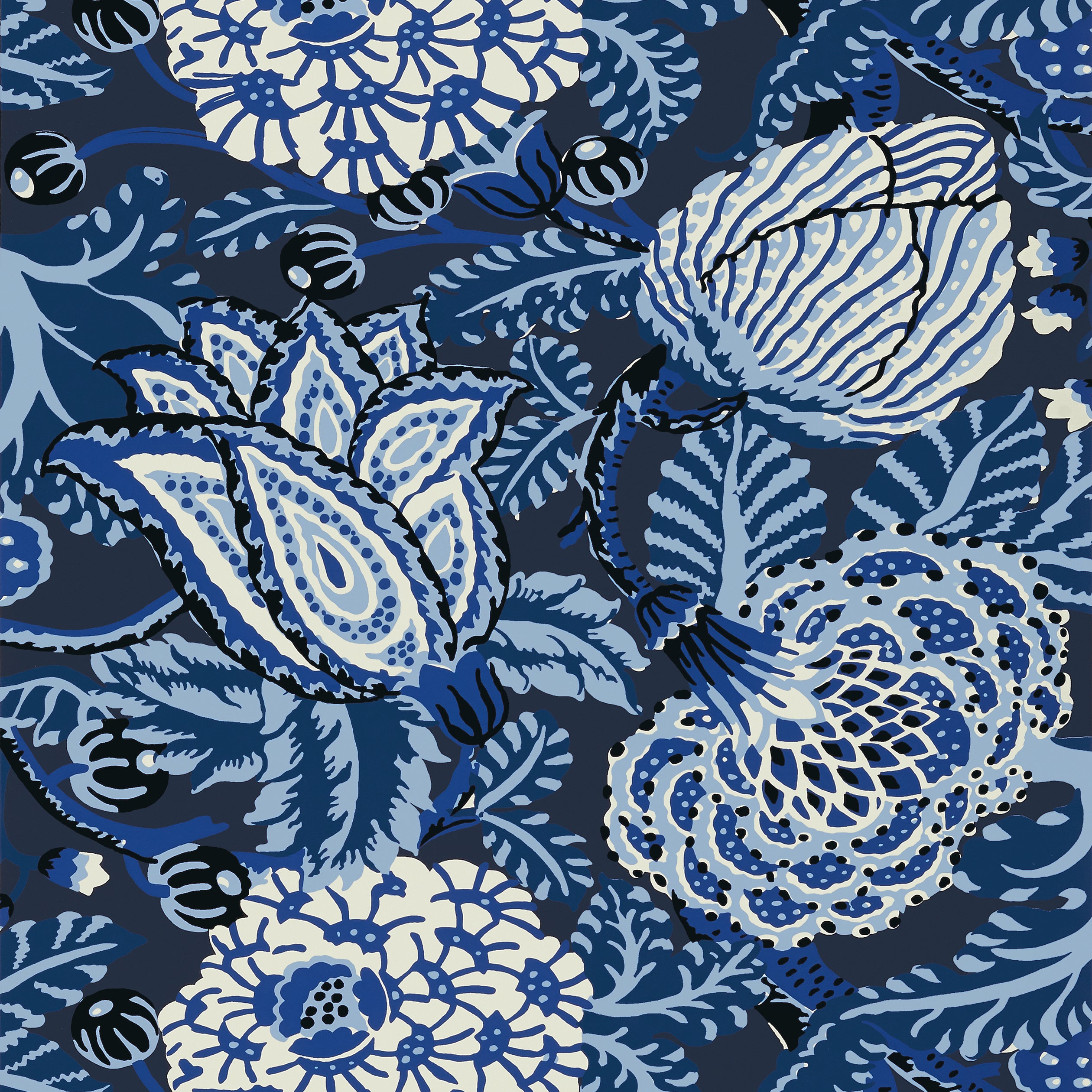 Thibaut Mitford Behang T2943 - Navy