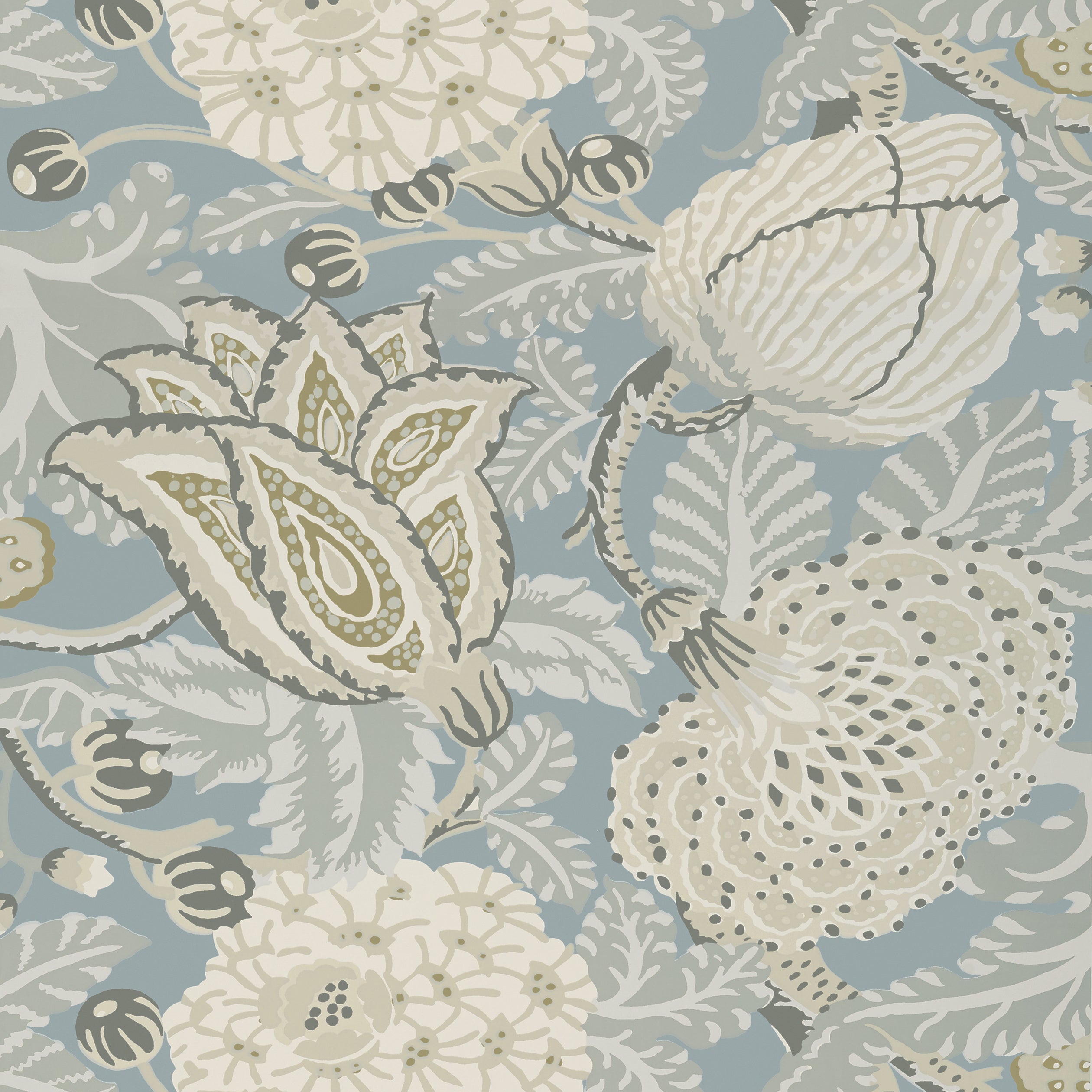Thibaut Mitford Behang T2948 - Aqua