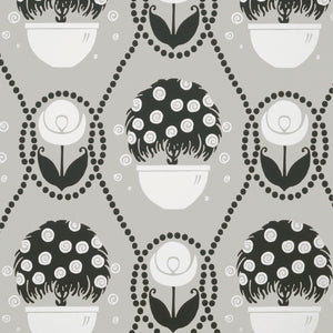 Thibaut Rene Behang T2958 - Black and Beige