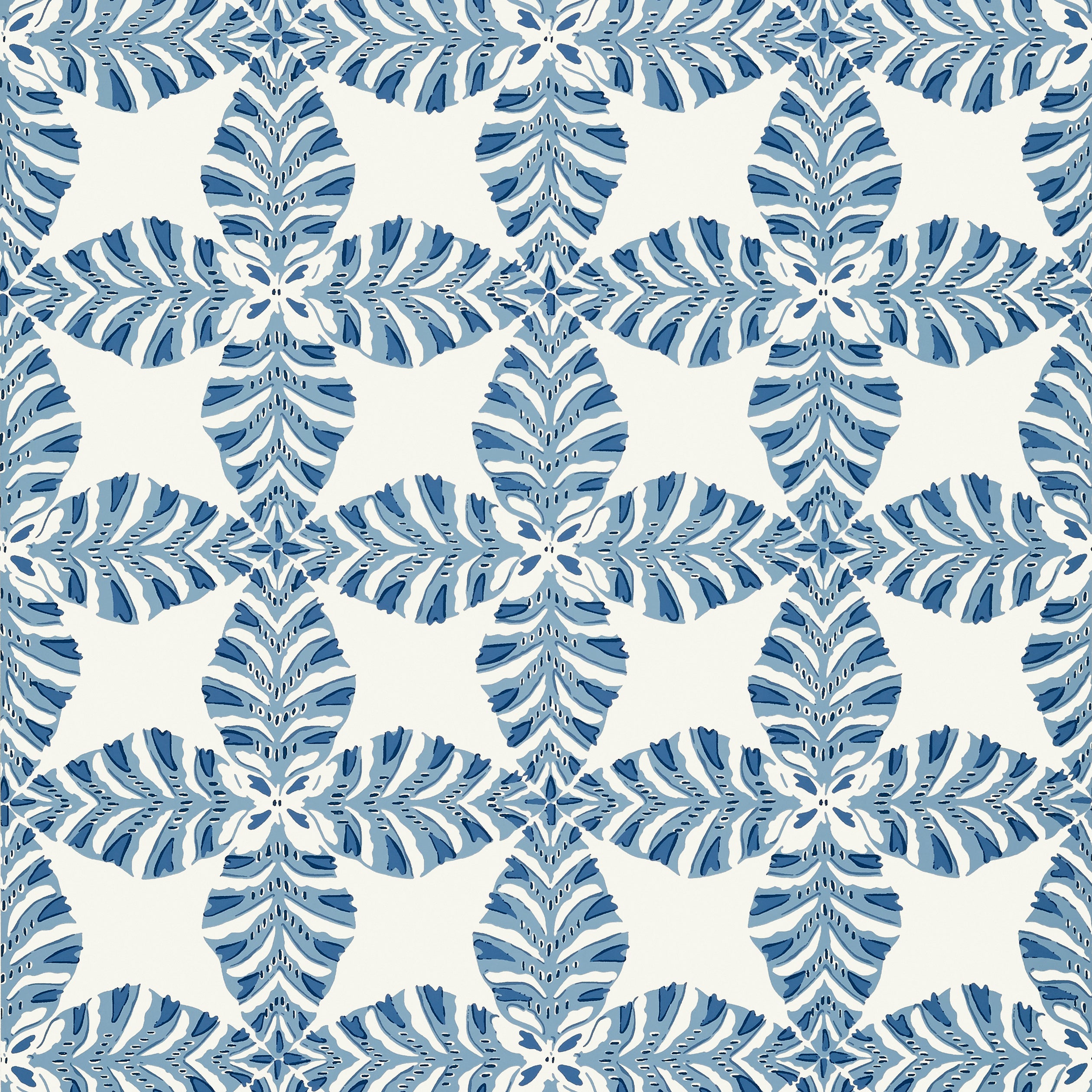 Thibaut Starleaf Behang T2974 - Blue