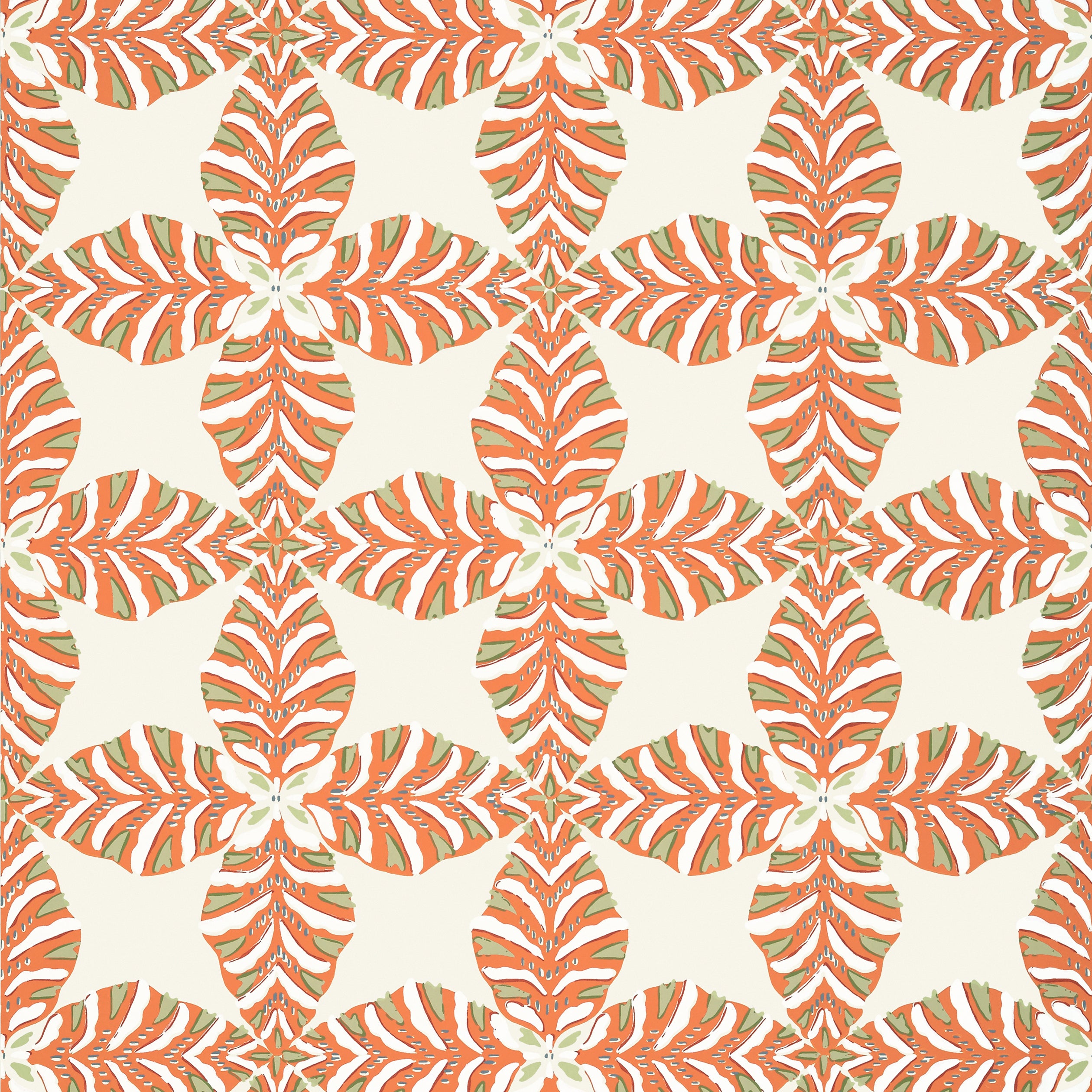Thibaut Starleaf Behang T2975 - Orange