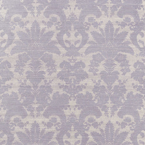 Thibaut West Indies Damask Behang T3631 - Metallic Silver on Taupe