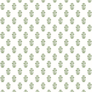 Thibaut Corwin Behang T36402 - Green on White