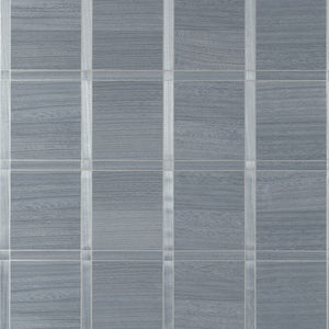 Thibaut Wood Panel Behang T41004 - Cadet and Metallic Pewter