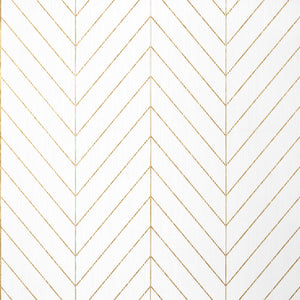 Thibaut Land Bridge Behang T41005 - White and Metallic Gold