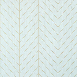 Thibaut Land Bridge Behang T41007 - Robin's Egg and Metallic Gold