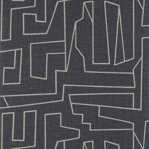 Thibaut Matrix Behang T41033 - Off White on Black