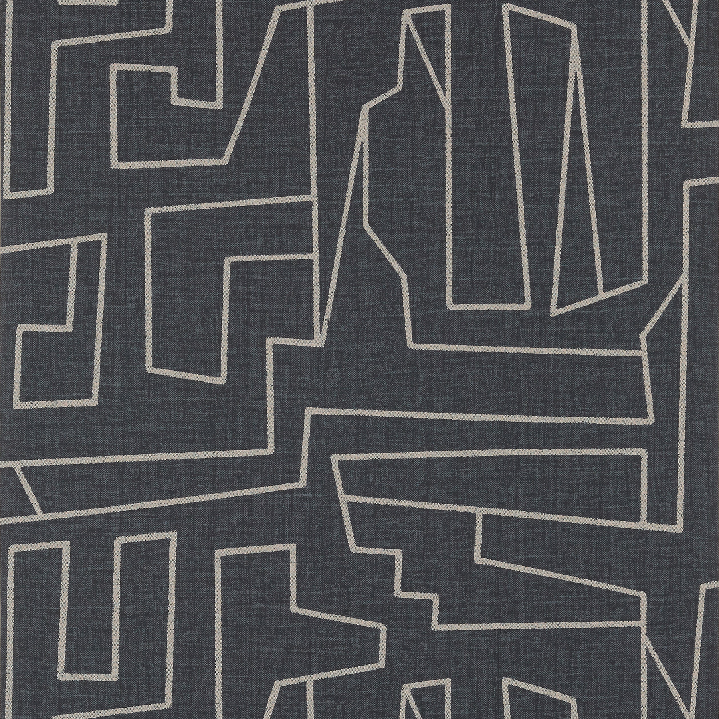 Thibaut Matrix Behang T41033 - Off White on Black