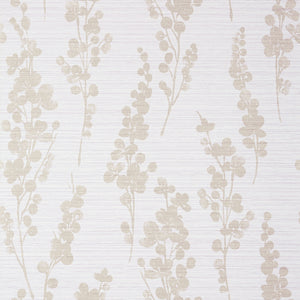 Thibaut Spring Blooms Behang T41052 - Metallic Pewter on Lavender