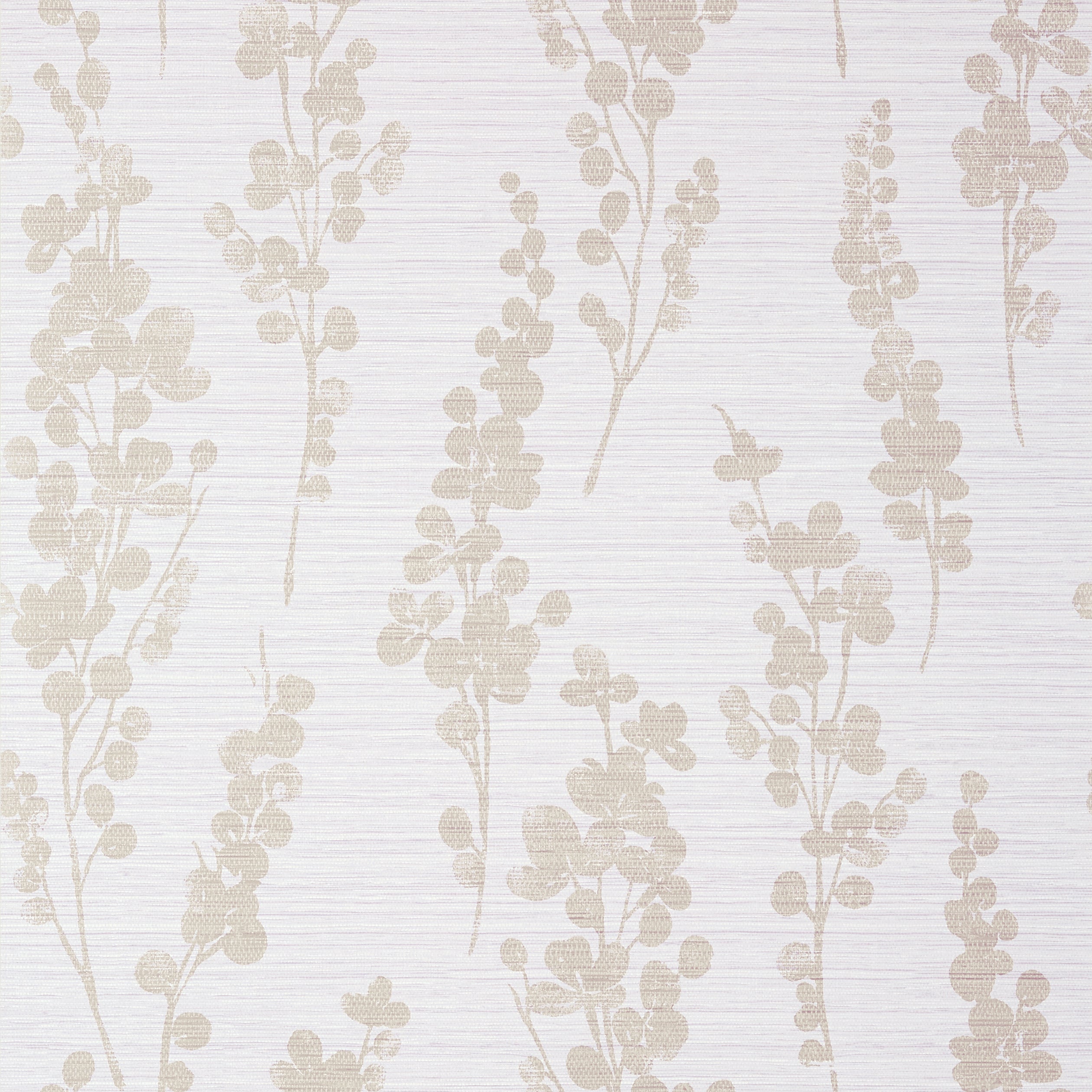 Thibaut Spring Blooms Behang T41052 - Metallic Pewter on Lavender