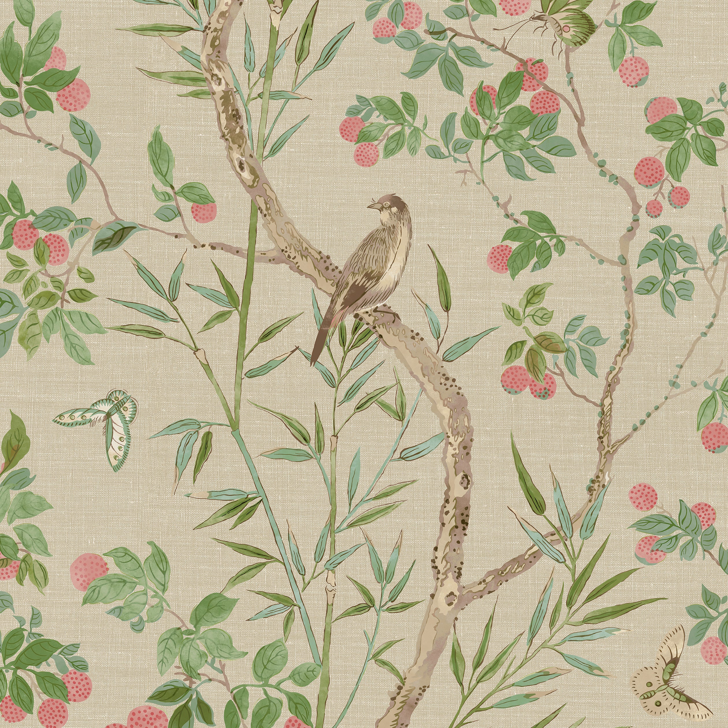 Thibaut Claire Behang T42009 - Coral and Green