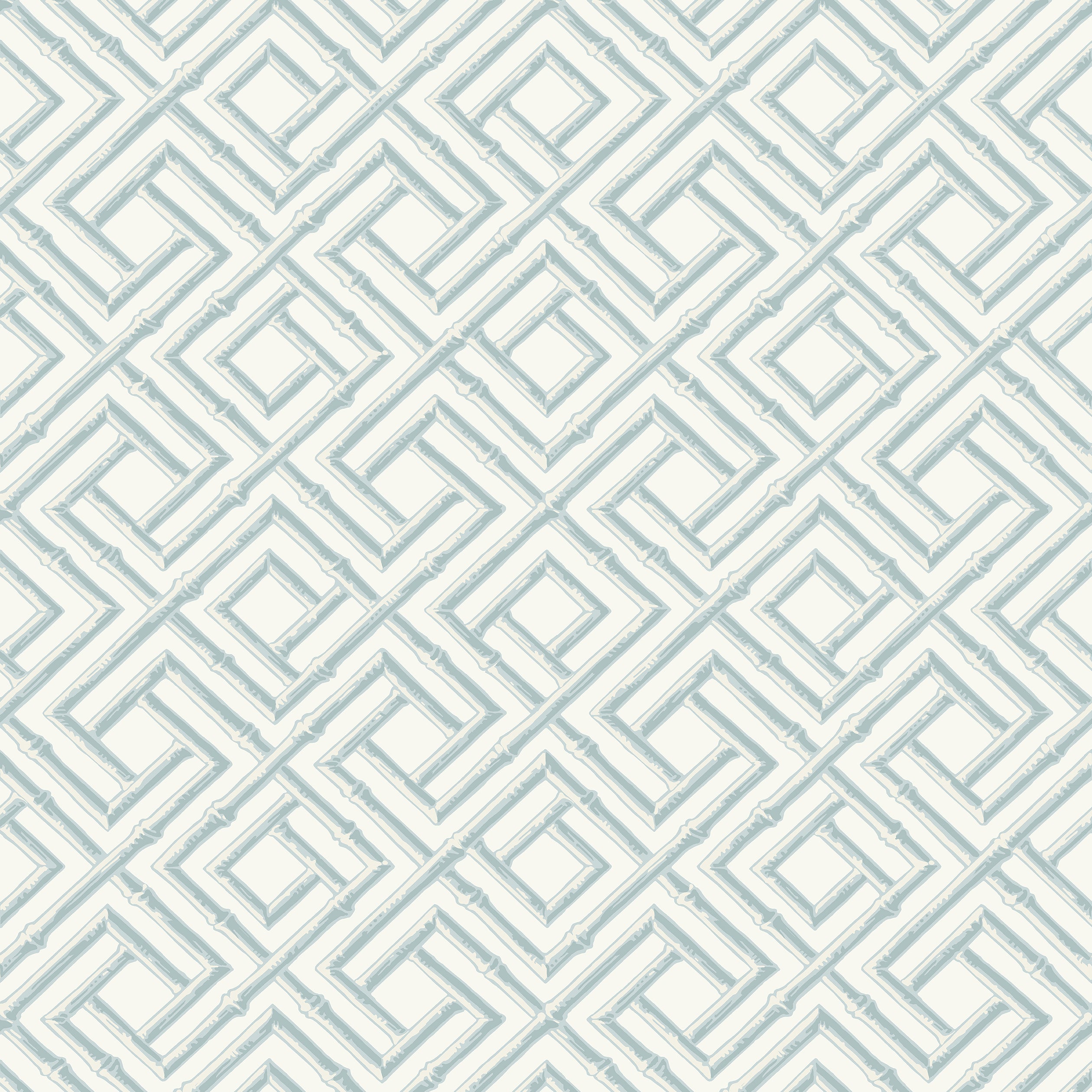 Thibaut French Lattice Behang T42050 - Spa Blue