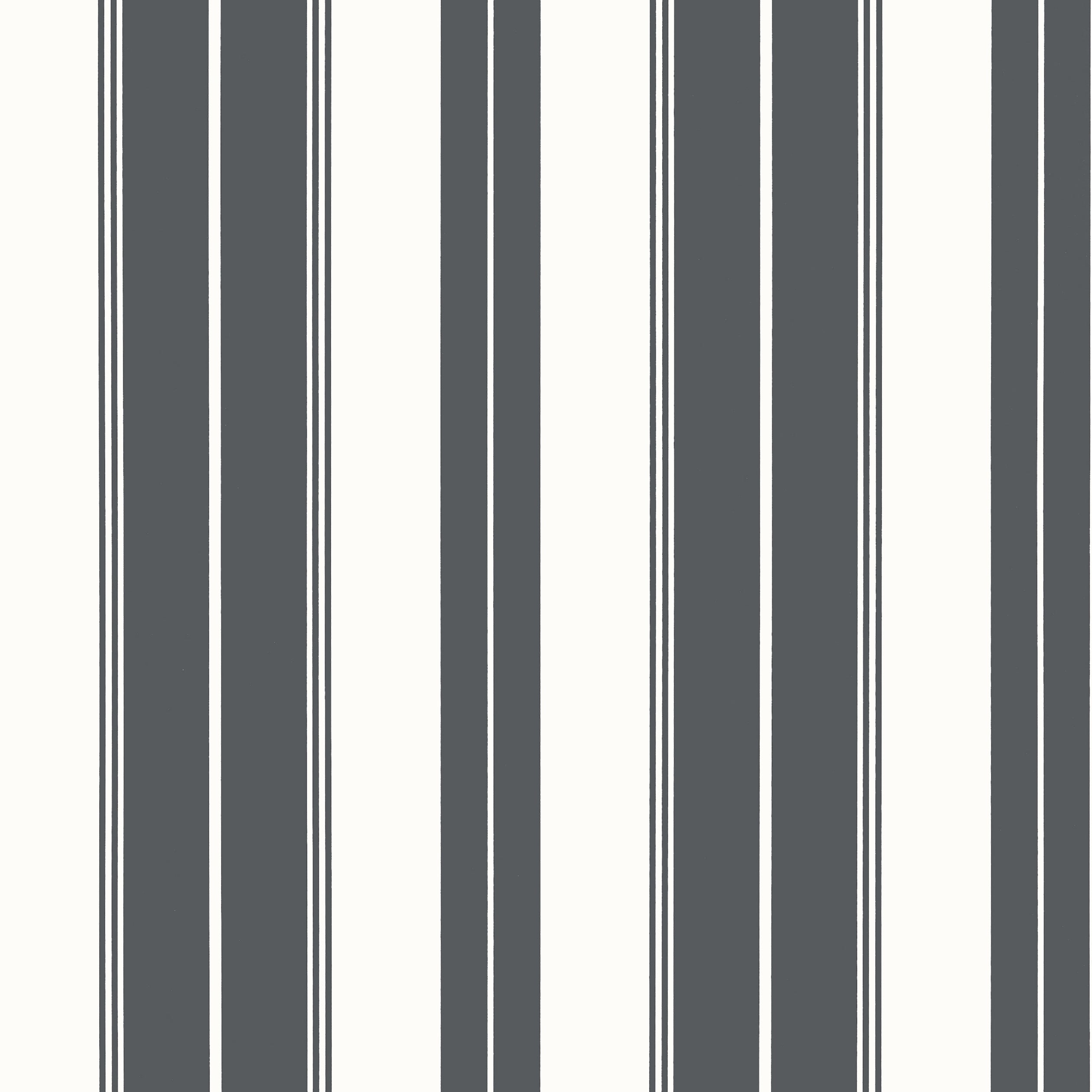 Thibaut Norfolk Stripe Behang T44050 - Charcoal Black