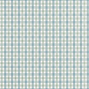 Thibaut Huntley Plaid Behang T44055 - Peacock Blue and Green
