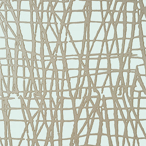 Thibaut Mori Behang T452 - Metallic Pewter on Soft Blue