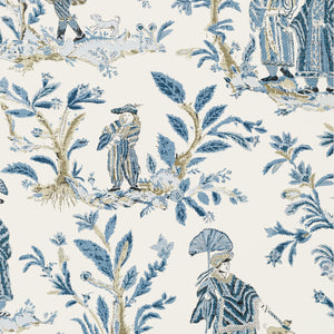 Thibaut Royale Toile Behang T72573 - Blue