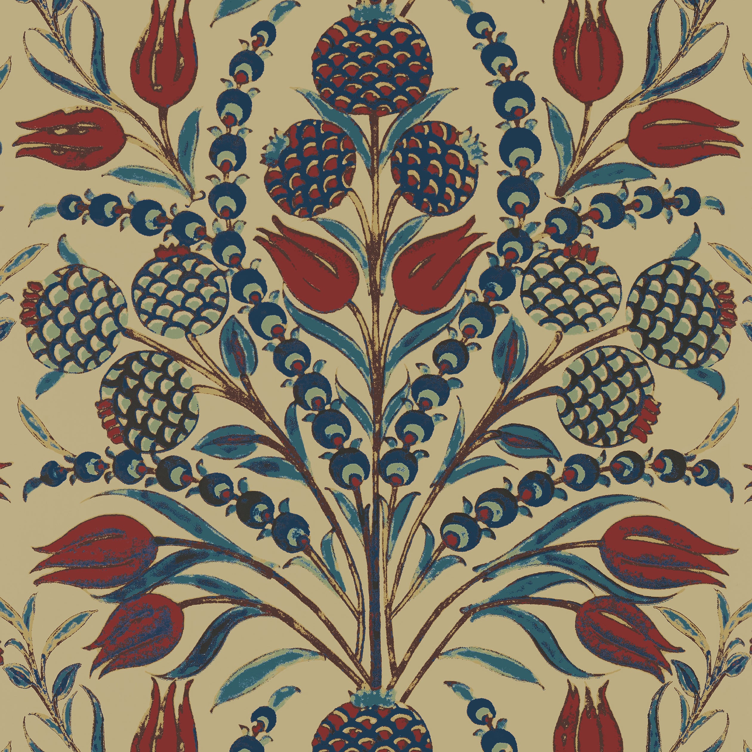Thibaut Corneila Behang T72601 - Red and Teal