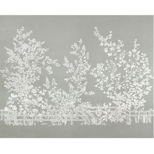 Thibaut Villa Garden Mural - Set Behang TM10857 - Charcoal