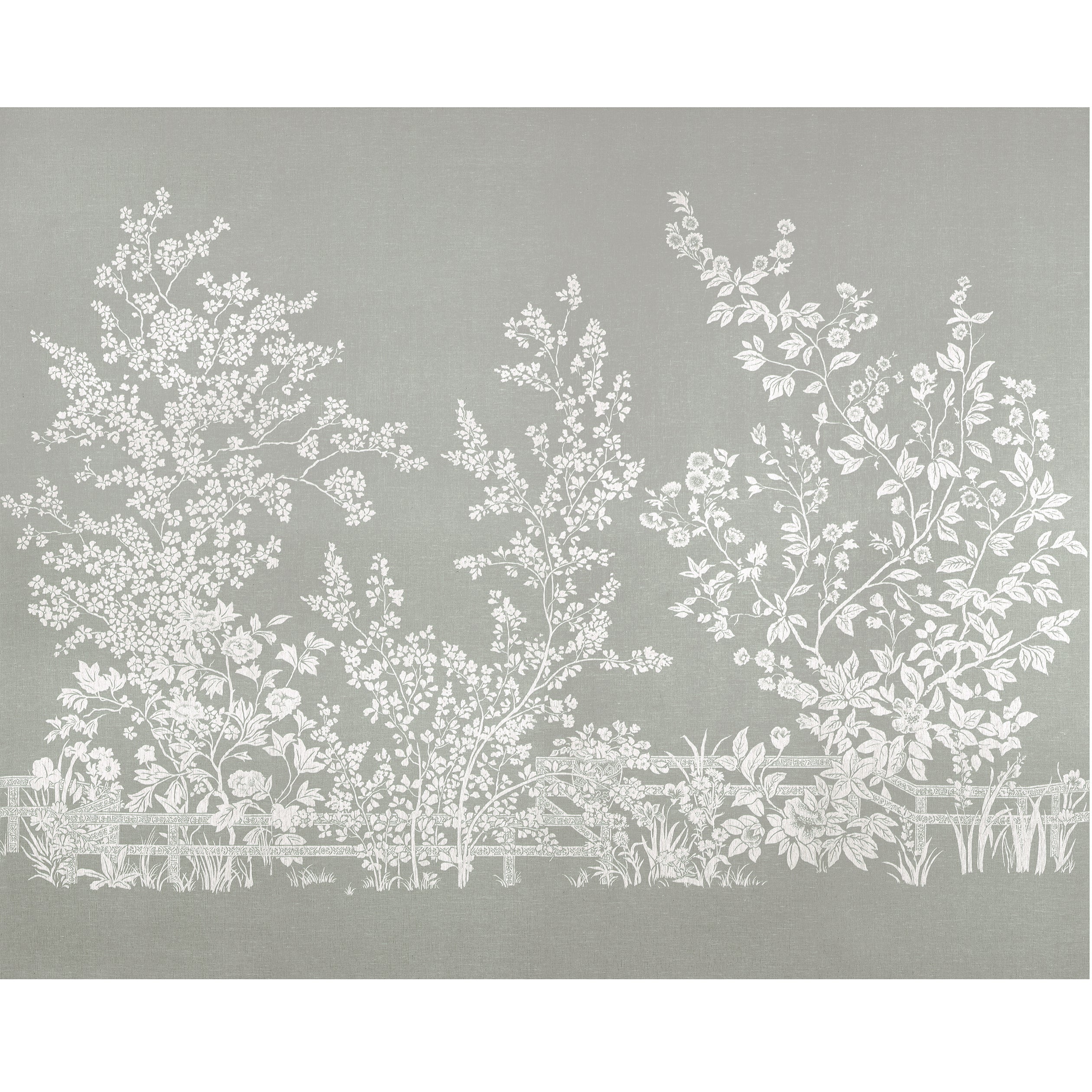 Thibaut Villa Garden Mural - Set Behang TM10857 - Charcoal