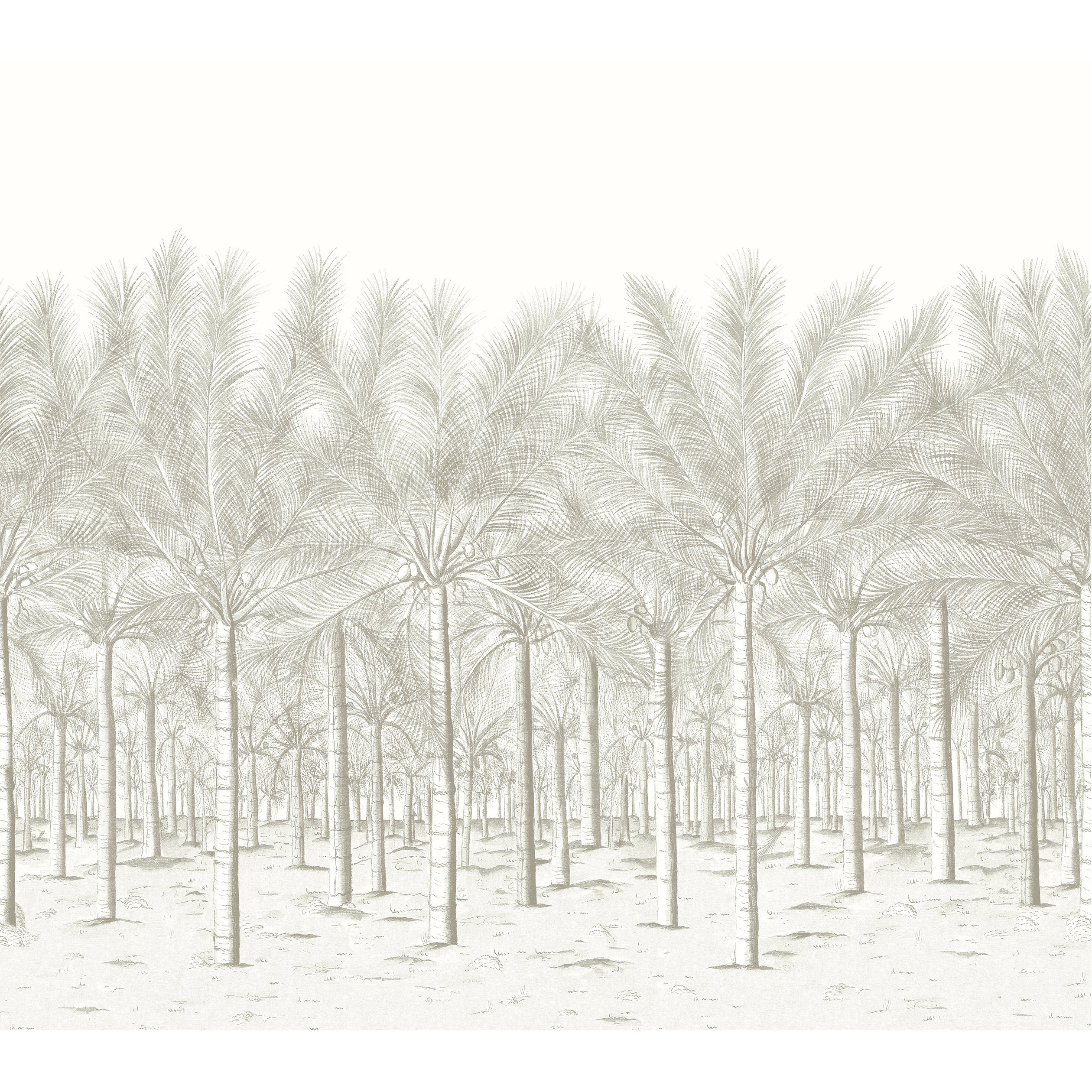 Thibaut Palm Grove Mural Behang TM13948 - Beige