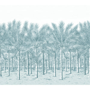 Thibaut Palm Grove Mural Behang TM13949 - Spa Blue