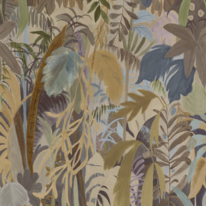 Thibaut Rainforest Mural Behang TM15854 - Neutral on Metallic