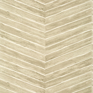 Thibaut Wood Herringbone Wide Width Behang TWW14572 - Taupe