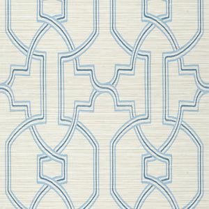 Thibaut Promenade Behang TWW277 - Cream and Blue