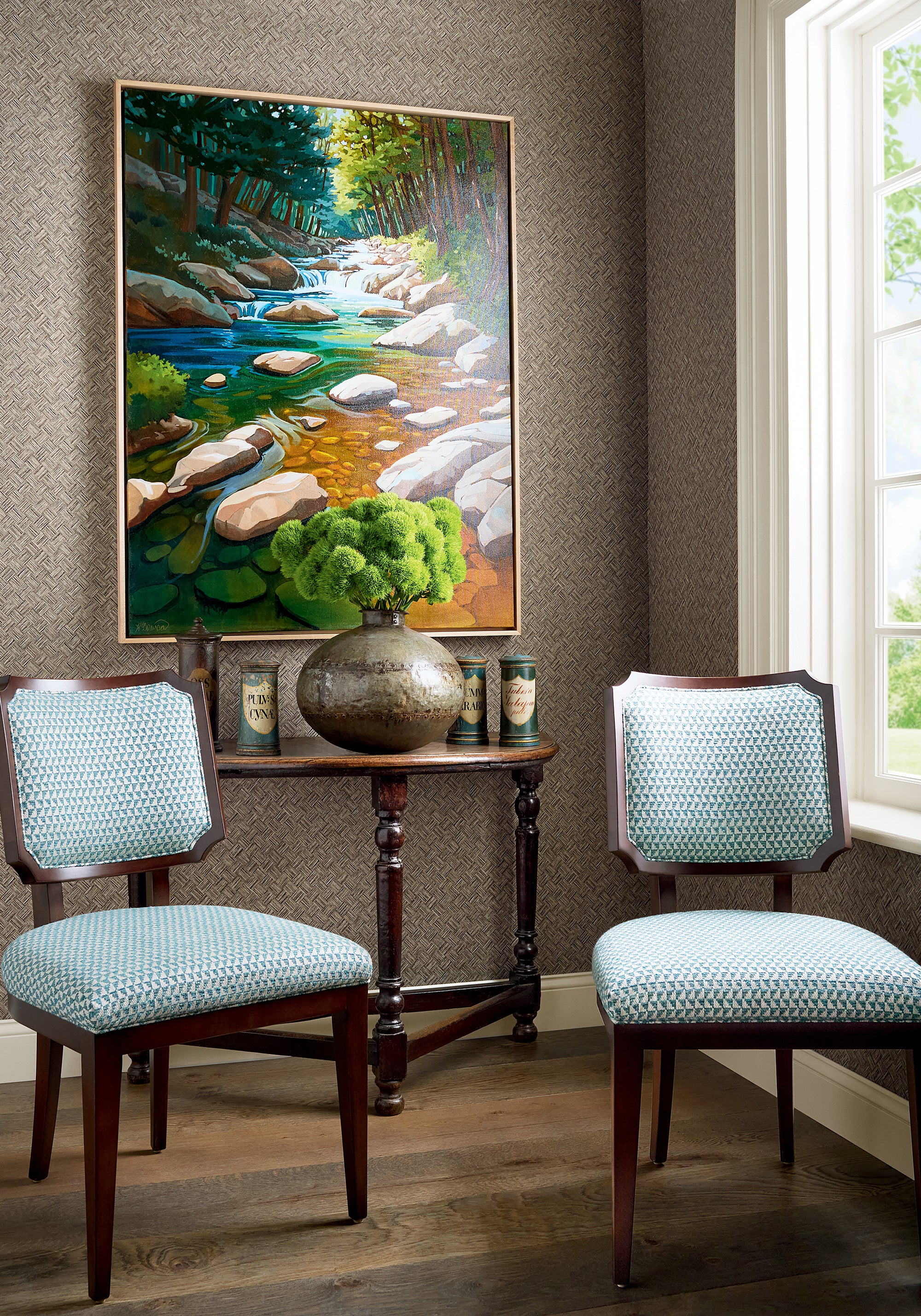 Thibaut Texture Resource 9 Saddle Weave Behang T34060 - sfeerbeeld