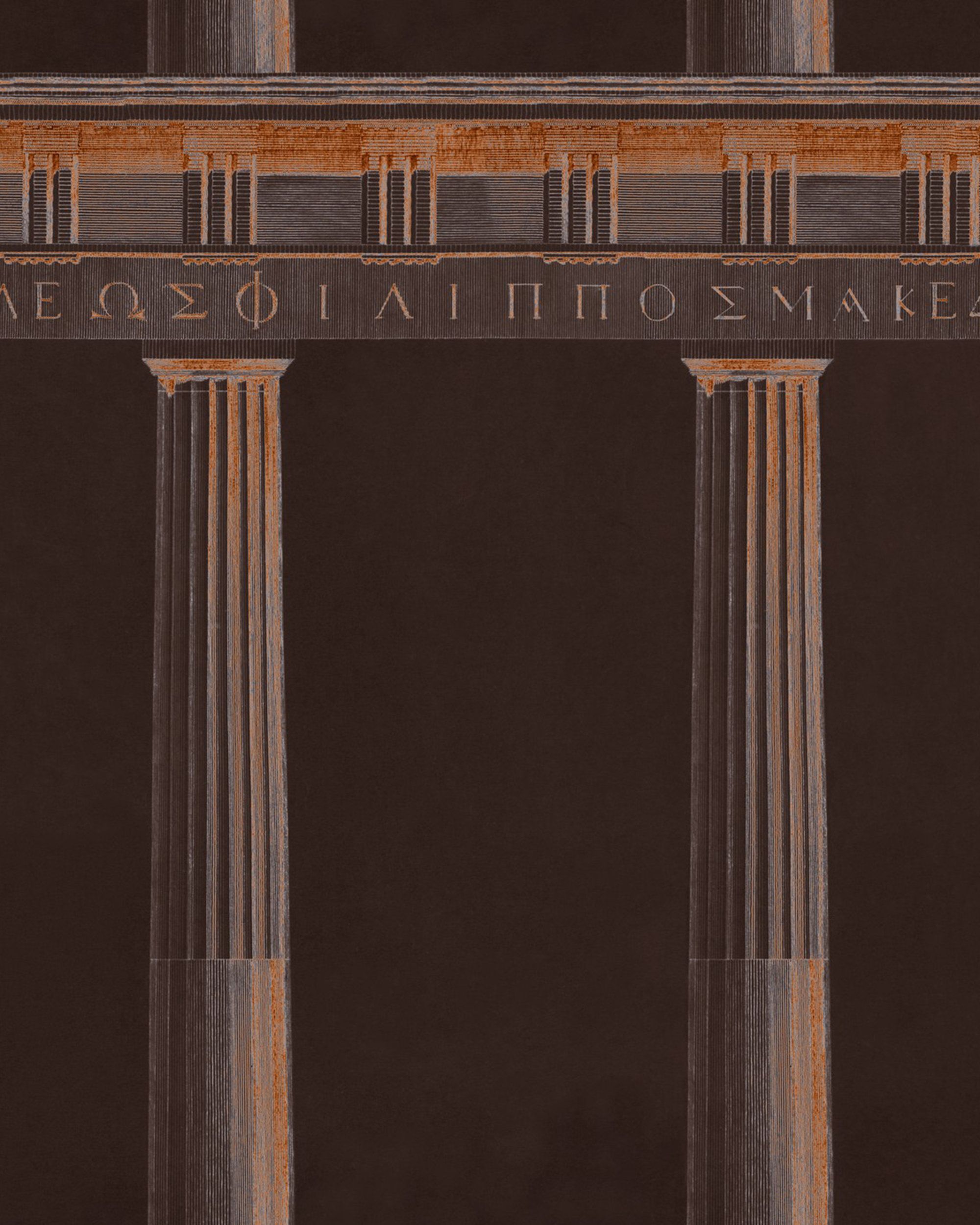 Mind The Gap Athena Copper Behang