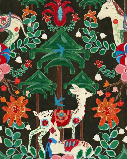 Mind The Gap A Woodland Tale Anthracite Behang