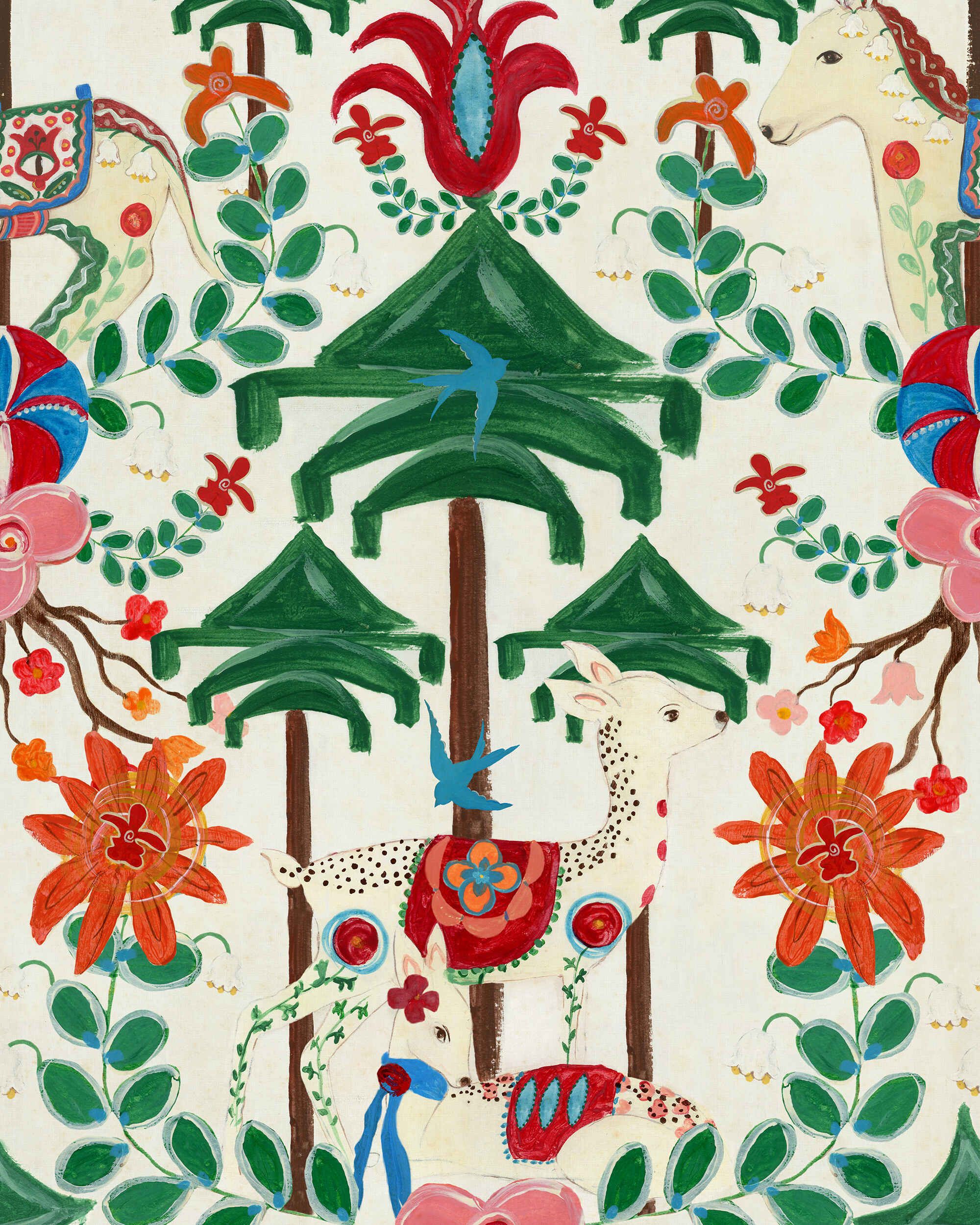 Mind The Gap A Woodland Tale Cream Behang