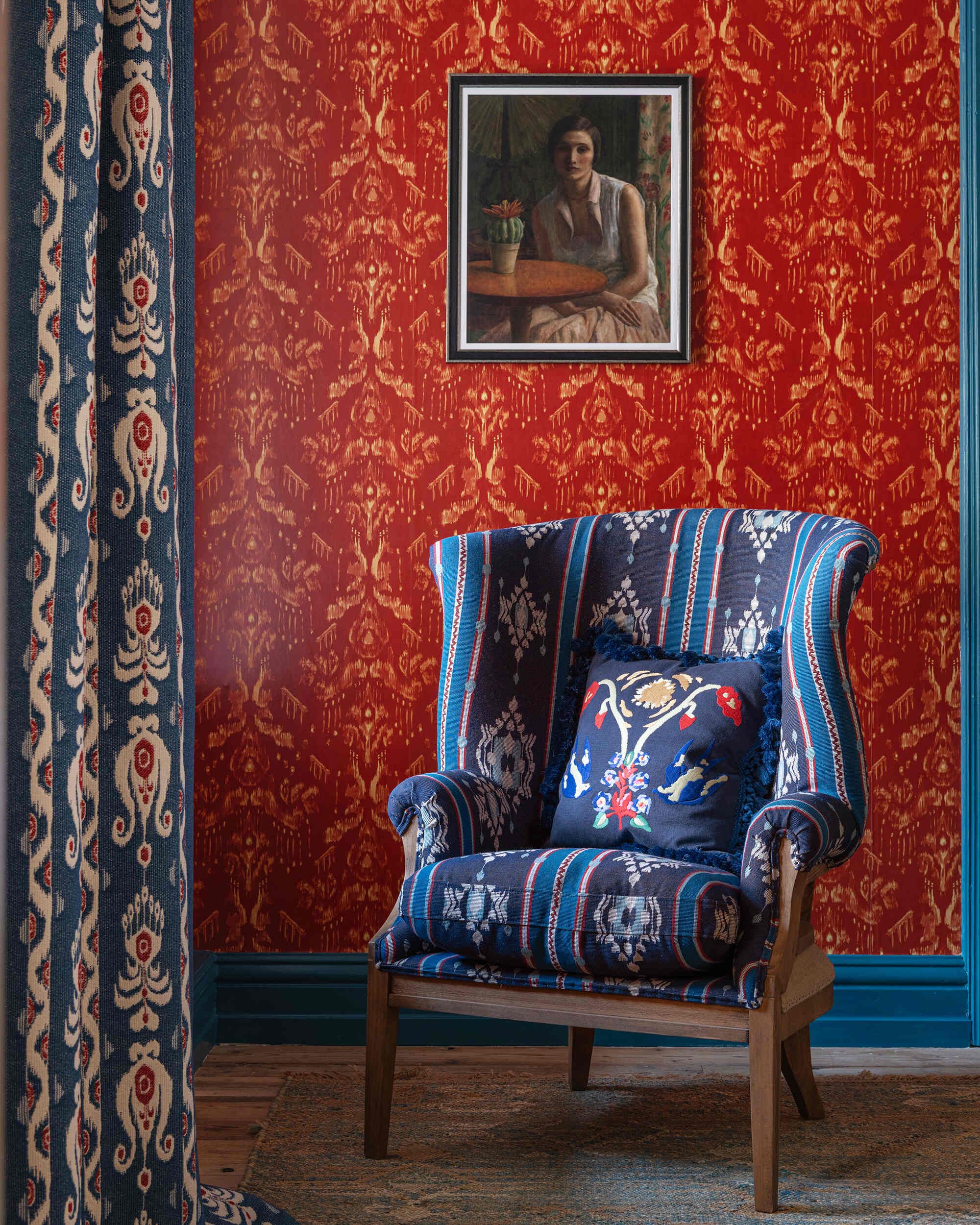 Mind The Gap Ancestral Ikat Copper Behang