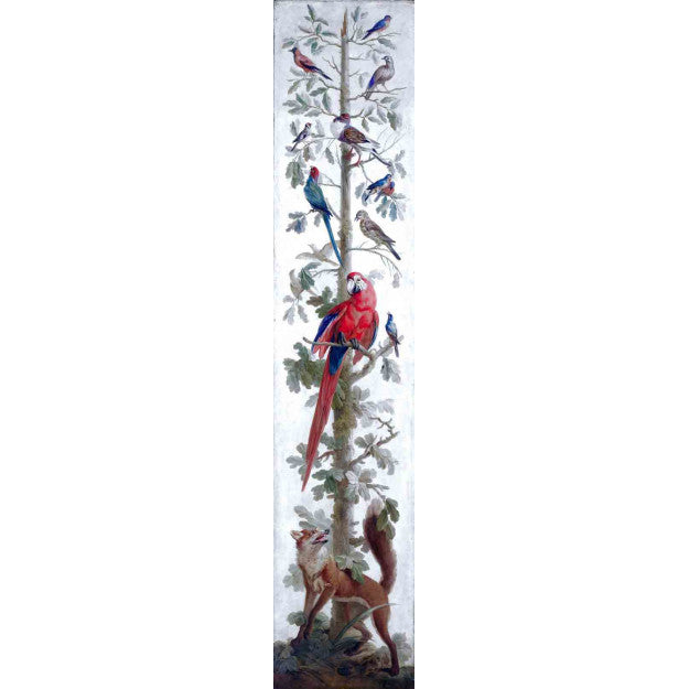 Les Dominotiers Oak Tree With Fox Behang DOM 157-rol