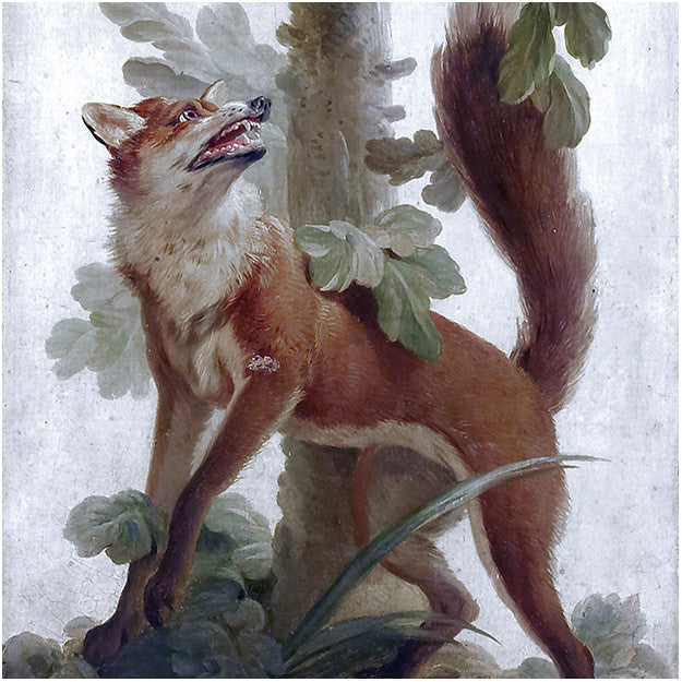 Les Dominotiers Oak Tree With Fox Behang DOM 157-rol