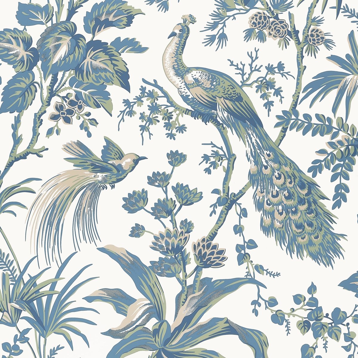 Anna French Peacock Toile Behang Bristol AT57830 - LAB COLOUR THE WORLD