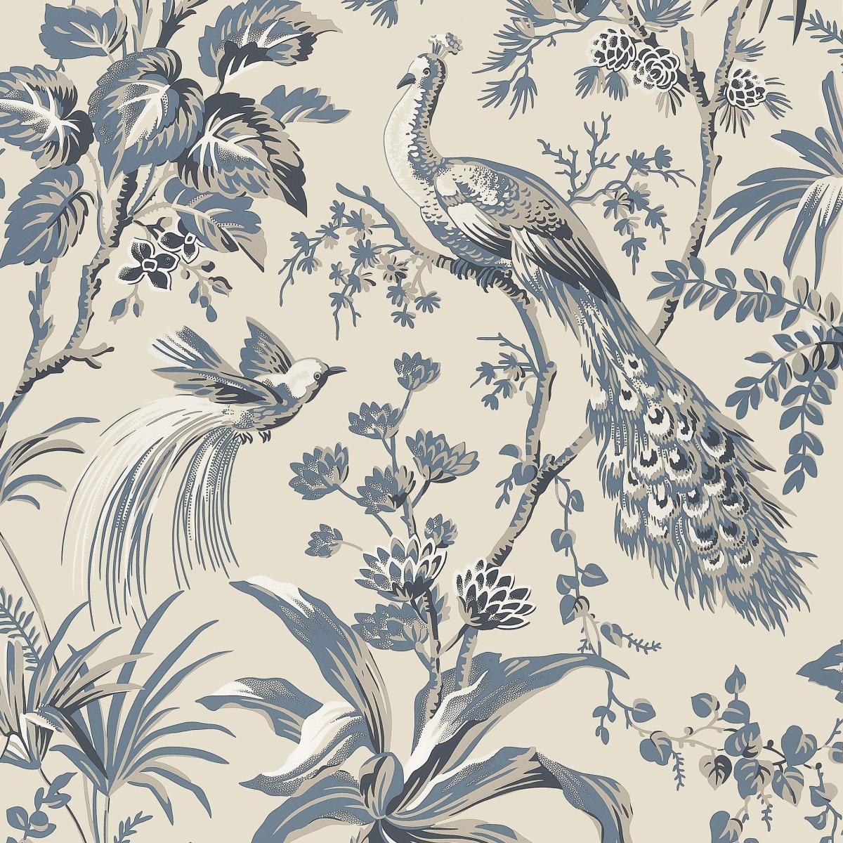 Anna French Peacock Toile Behang Bristol AT57833 - LAB COLOUR THE WORLD