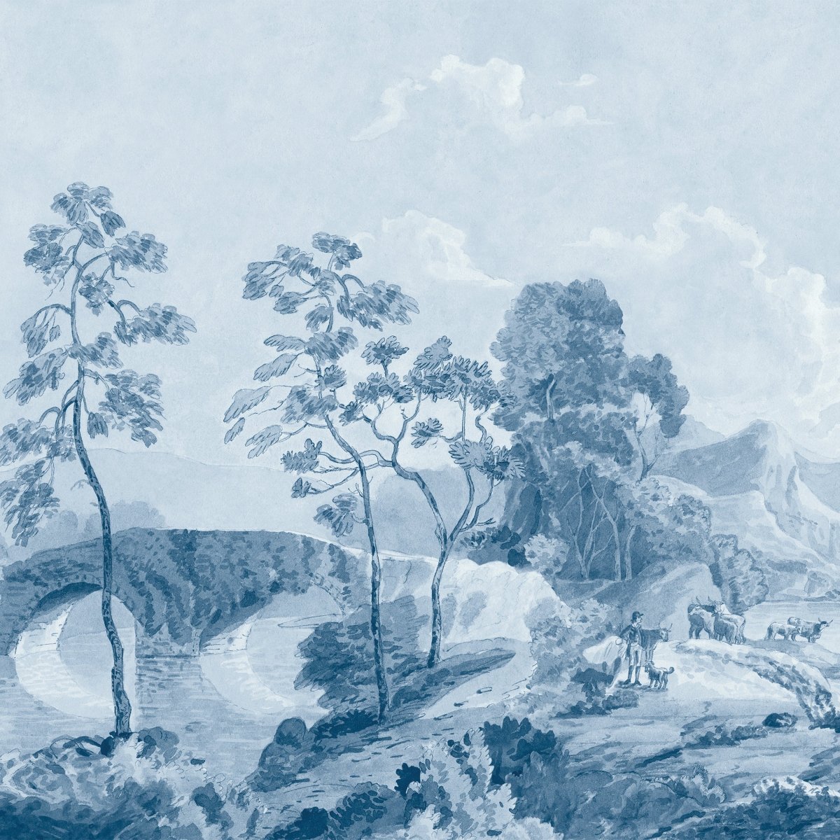 Anna French Savery Mural 12' - Panel 2 Behang Devon ATM24573-2 - LAB COLOUR THE WORLD