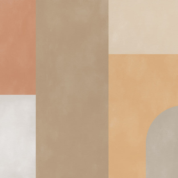 Les Dominotiers Arches Sand Yellow & Multicoloured Behang DOM 702