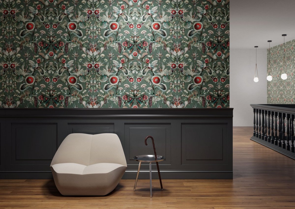 ARTE Moooi Wallcovering Green House Coccinella Bella | Sage Green MO5001 - LAB COLOUR THE WORLD