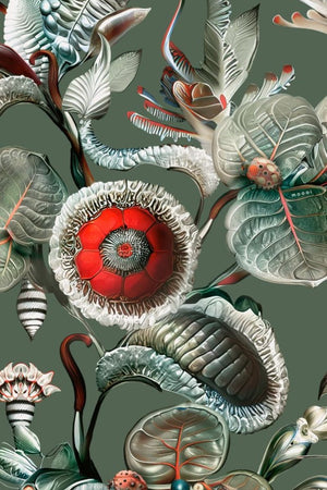 ARTE Moooi Wallcovering Green House Coccinella Bella | Sage Green MO5001 - LAB COLOUR THE WORLD