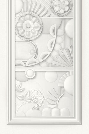 ARTE Moooi Wallcovering Green House Greenhouse Gathering Window | Architectural White MO5050 - LAB COLOUR THE WORLD