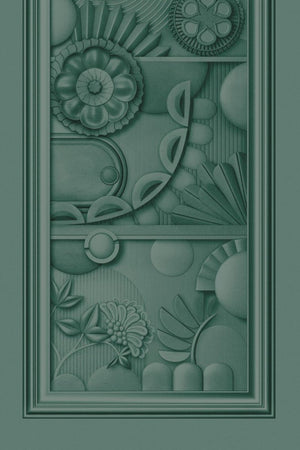 ARTE Moooi Wallcovering Green House Greenhouse Gathering Window | Forest Green MO5052 - LAB COLOUR THE WORLD