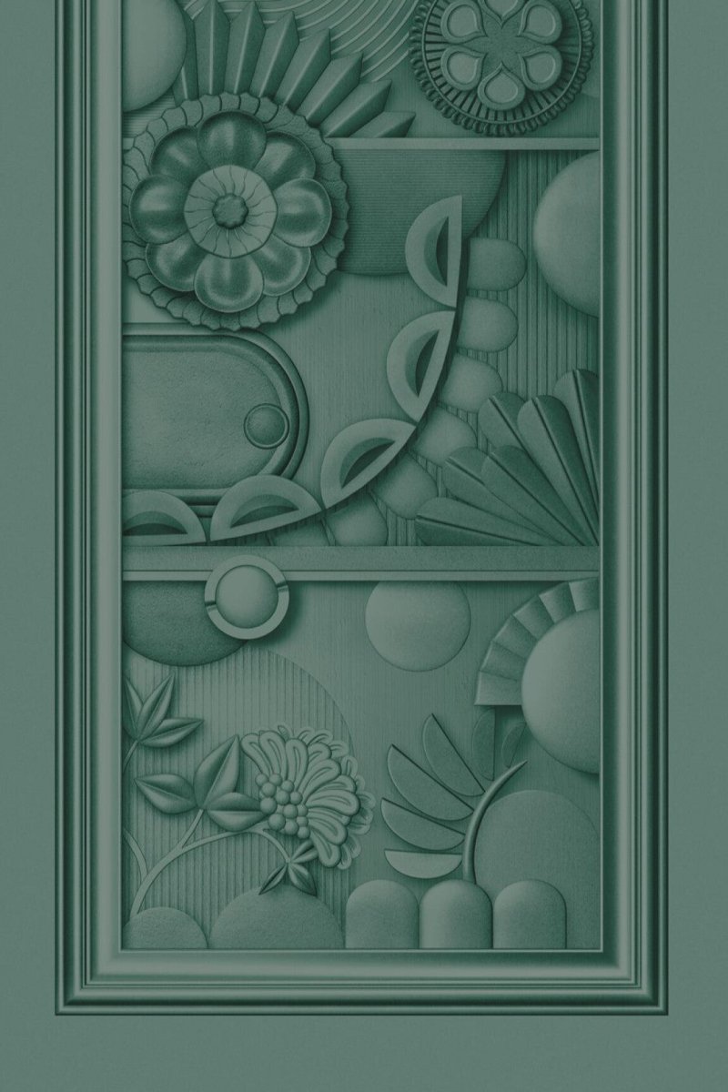 ARTE Moooi Wallcovering Green House Greenhouse Gathering Window | Forest Green MO5052 - LAB COLOUR THE WORLD