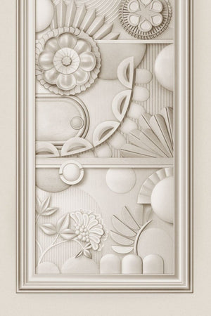ARTE Moooi Wallcovering Green House Greenhouse Gathering Window | Oyster White MO5051 - LAB COLOUR THE WORLD